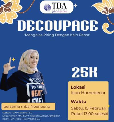 DECOUPAGE: Menghias Piring dengan Kain Perca